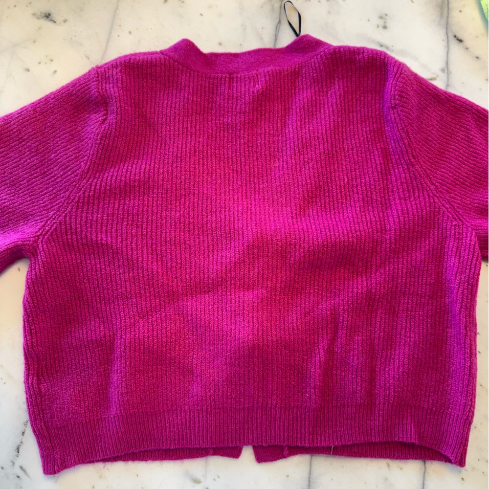 H&M Rhinestone Bow Rib Knit Cardigan - Picture 4 of 5